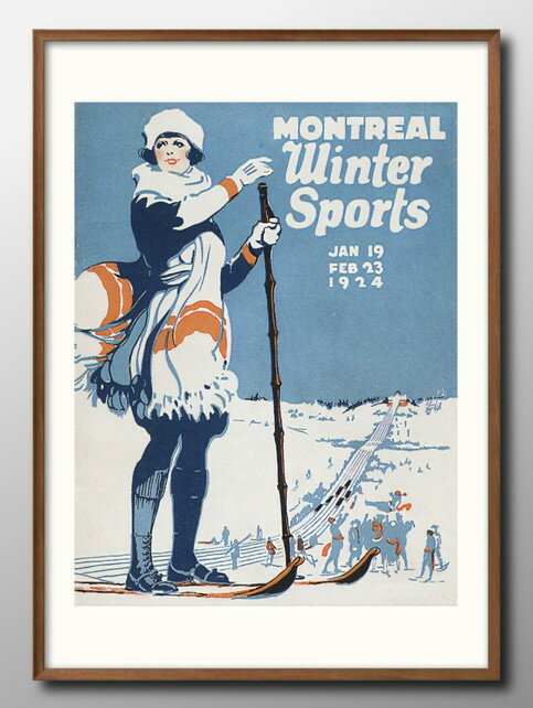 モントルー ウィンタースポーツ スキー ビンテージ A3 サイズ ポスター アート おしゃれ 絵画 インテリ..