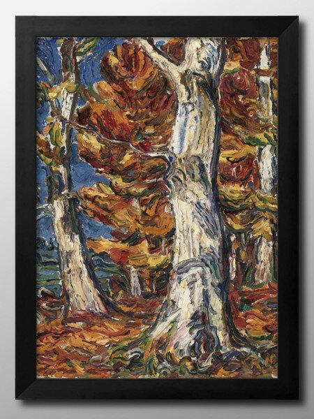 クリスチャン ロールフス 秋の白いブナ A3 サイズ ポスター アート おしゃれ 絵画 インテリア 北欧 イラスト マット紙 艶消し アートパネル 額 フレーム...