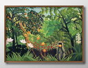 アンリ ルソー エキゾチックな風景 A3 サイズ ポスター アート おしゃれ 絵画 インテリア 北欧 イラスト マット紙 艶消し アートパネル 額 フレーム デ...