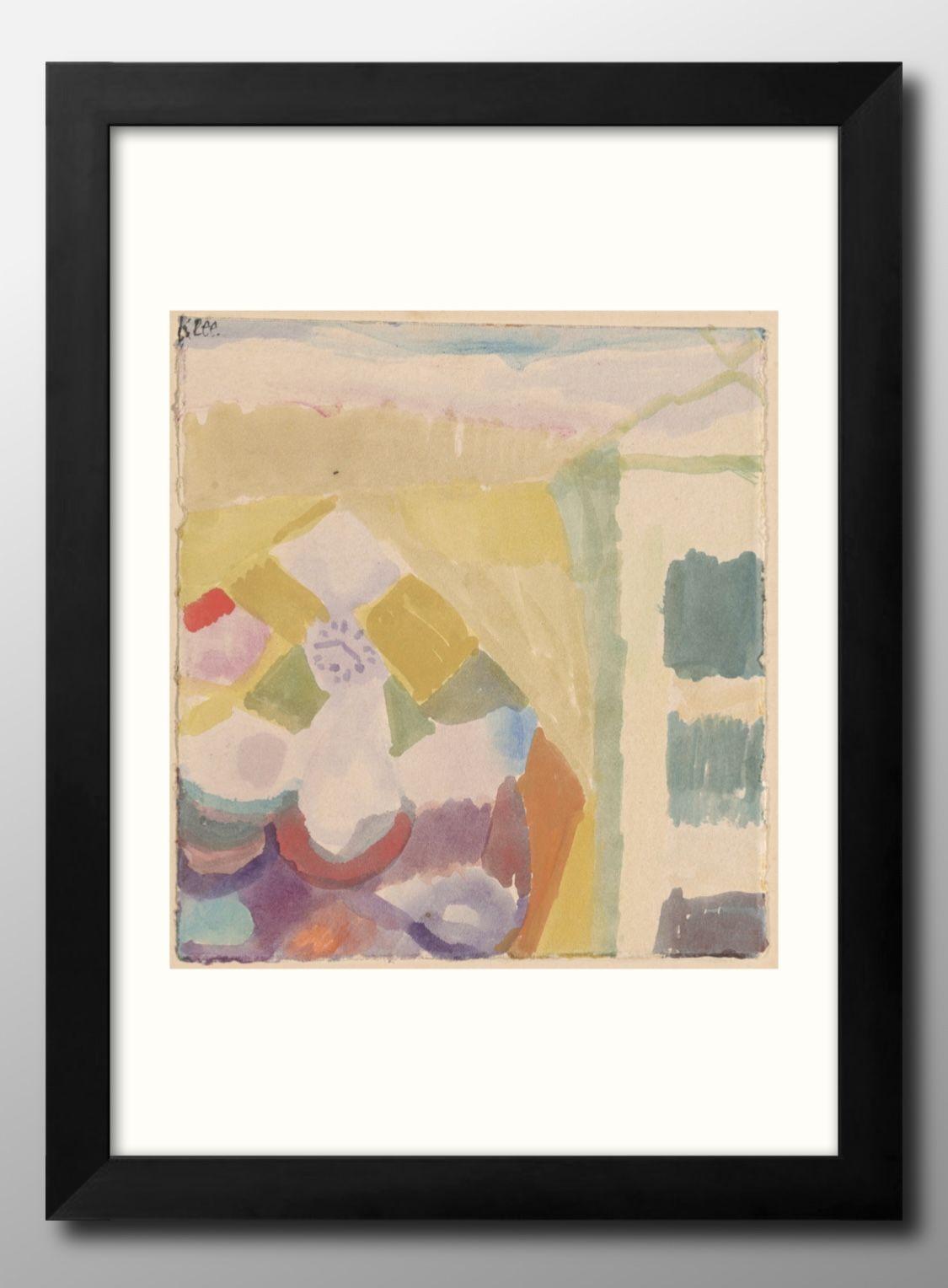 パウル クレー インテリア と時計 A3 サイズ ポスター アート おしゃれ 絵画 インテリア 北欧 イラスト マット紙 艶消し アートパネル 額 フレーム デ...