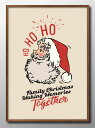 HO HO HO サンタクロース クリスマス A3 サイズ ポスター アート おしゃれ 絵画 インテリア 北欧 イラスト マット紙 艶消し アートパネル 額 フ...