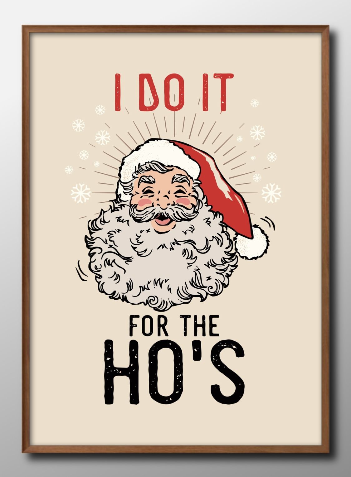 I do it for the HO'S サンタクロース クリスマス A3 サイズ ポスター アート おしゃれ 絵画 インテリア 北欧 イラスト マット紙 艶消...