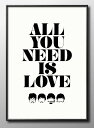 ビートルズ ALL YOU NEED IS LOVE Beatles A3 サイズ ポスター アート おしゃれ 絵画 インテリア 北欧 イラスト マット紙 艶消...