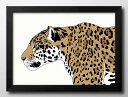 レオパード ヒョウ アニマル 動物 A3 サイズ ポスター アート おしゃれ 絵画 インテリア 北欧 イラスト マット紙 艶消し アートパネル 額 フレーム デ...
