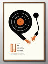 ゲイリー フランク DJ A3 サイズ ポスター アート おしゃれ 絵画 インテリア 北欧 イラスト マット紙 艶消し アートパネル 額 フレーム デザイン 壁...