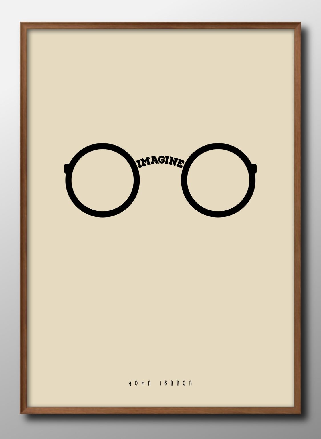 ジョン レノン イマジン 眼鏡 ビートルズ A3 サイズ ポスター アート おしゃれ 絵画 インテリア 北欧 イラスト マット紙 艶消し アートパネル 額 フレ...