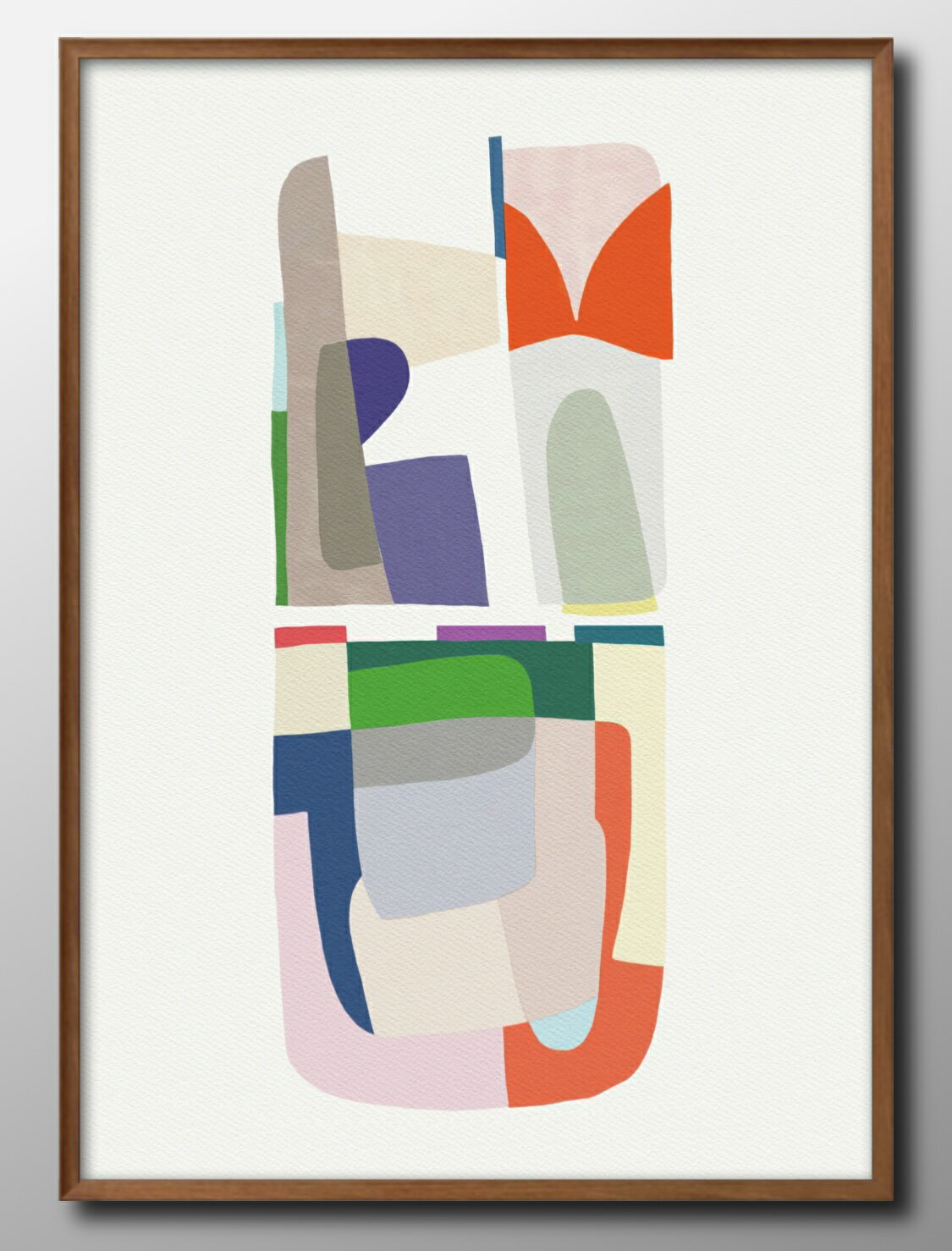 カラフルな造形 A3 サイズ ポスター アート おしゃれ 絵画 インテリア 北欧 イラスト マット紙 艶消し アートパネル 額 フレーム デザイン 壁掛け ギフ...