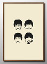 ビートルズ Beatles 音楽 ロック A3 サイズ ポスター アート おしゃれ 絵画 インテリア 北欧 イラスト マット紙 艶消し アートパネル 額 フレー...