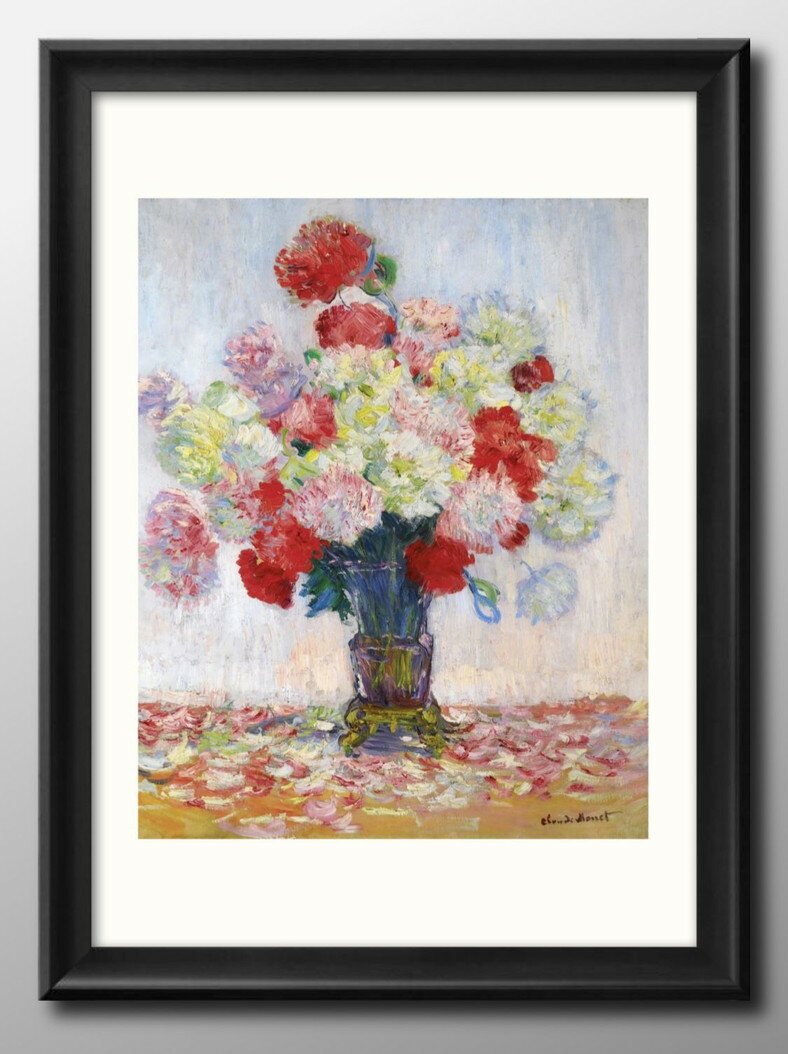 クロード モネ 花 フラワー A3 サイズ ポスター アート おしゃれ 絵画 インテリア 北欧 イラスト マット紙 艶消し アートパネル 額 フレーム デザイン...