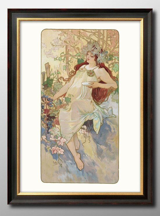 アルフォンス ミュシャ A3 サイズ ポスター アート おしゃれ 絵画 インテリア 北欧 イラスト マット紙 艶消し アートパネル 額 フレーム デザイン 壁掛...