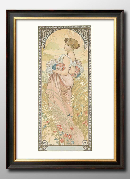 アルフォンス ミュシャ A3 サイズ ポスター アート おしゃれ 絵画 インテリア 北欧 イラスト マット紙 艶消し アートパネル 額 フレーム デザイン 壁掛...