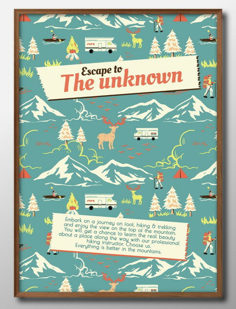 山岳 登山 アウトドア A3 サイズ ポスター アート おしゃれ 絵画 インテリア 北欧 イラスト マット紙 艶消し アートパネル 額 フレーム デザイン 壁掛...