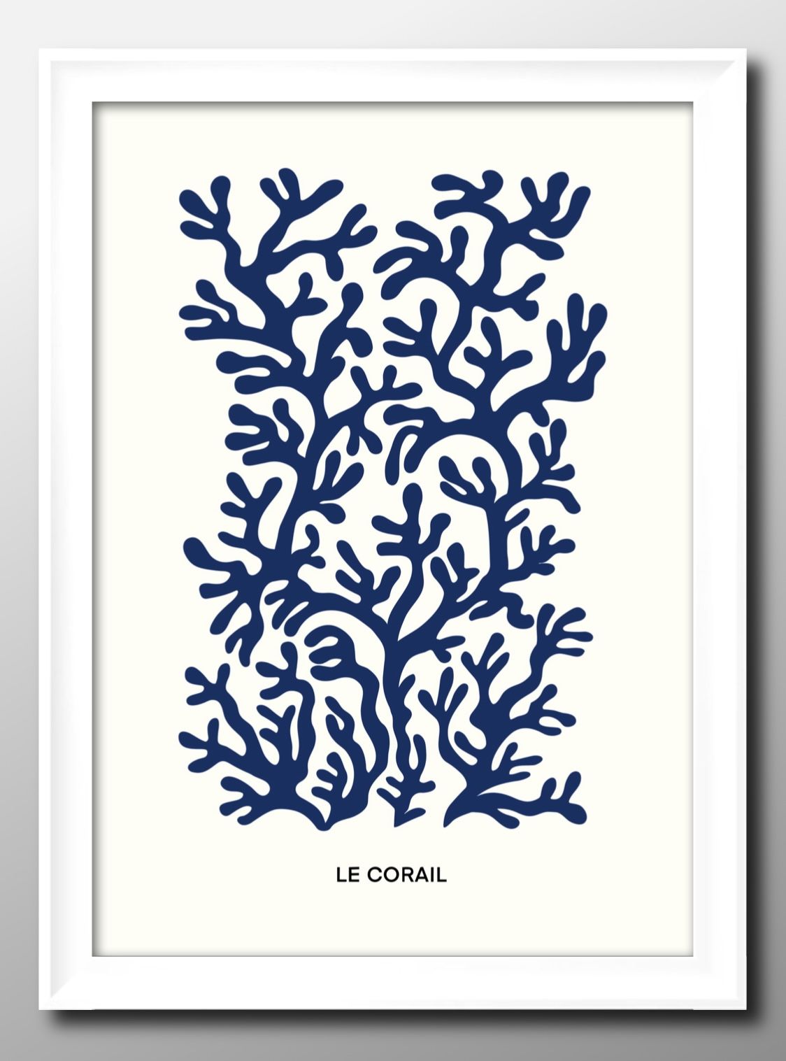 ブルーコーラル 珊瑚 A3 サイズ ポスター アート おしゃれ 絵画 インテリア 北欧 イラスト マット紙 艶消し アートパネル 額 フレーム デザイン 壁掛け...
