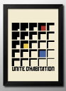 マルセイユ建築 バウハウス BAUHAUS A3 サイズ ポスター アート おしゃれ 絵画 インテリア 北欧 イラスト マット紙 艶消し アートパネル 額 フレ...