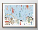 さかさまの世界 A3 サイズ ポスター アート おしゃれ 絵画 インテリア 北欧 イラスト マット紙 艶消し アートパネル 額 フレーム デザイン 壁掛け ギフ...