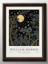ウィリアム モリス 月夜 A3 サイズ ポスター アート おしゃれ 絵画 インテリア 北欧 イラスト マット紙 艶消し アートパネル 額 フレーム デザイン 壁...