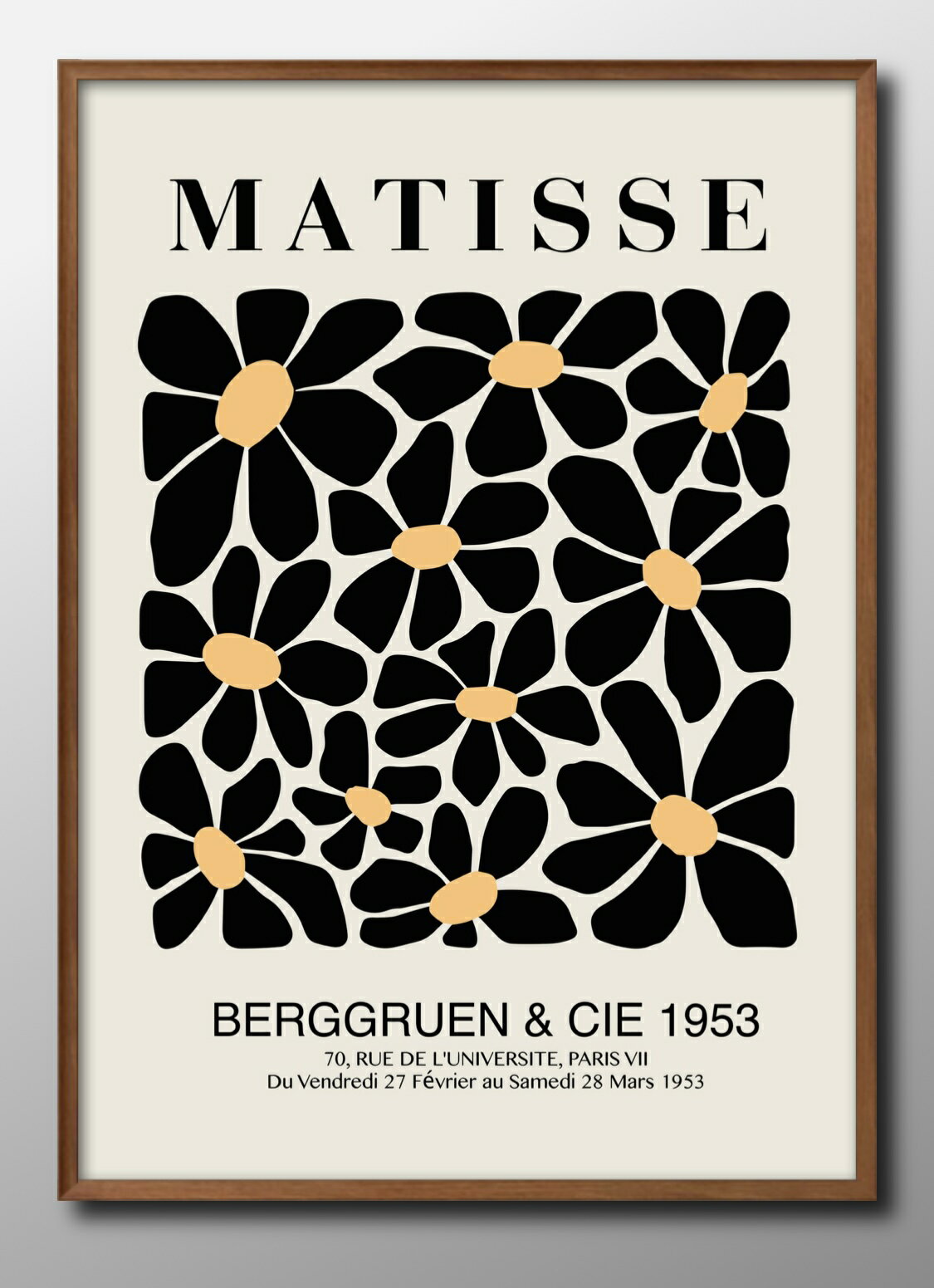 アンリ マティス フラワー 花 A3 サイズ ポスター アート おしゃれ 絵画 インテリア 北欧 イラスト マット紙 艶消し アートパネル 額 フレーム デザイ...