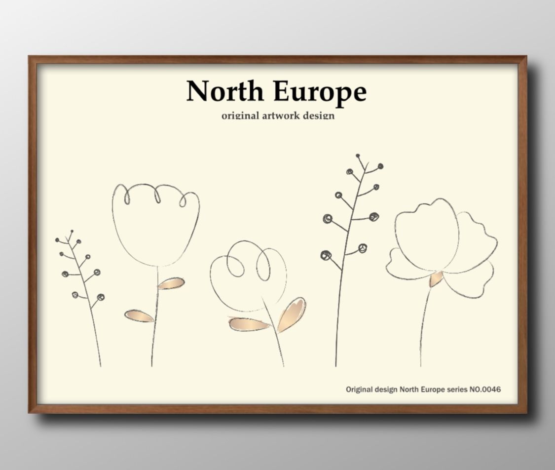 ボタニカル 植物 花 フラワー A3 サイズ ポスター アート おしゃれ 絵画 インテリア 北欧 イラスト マット紙 艶消し アートパネル 額 フレーム デザイ...