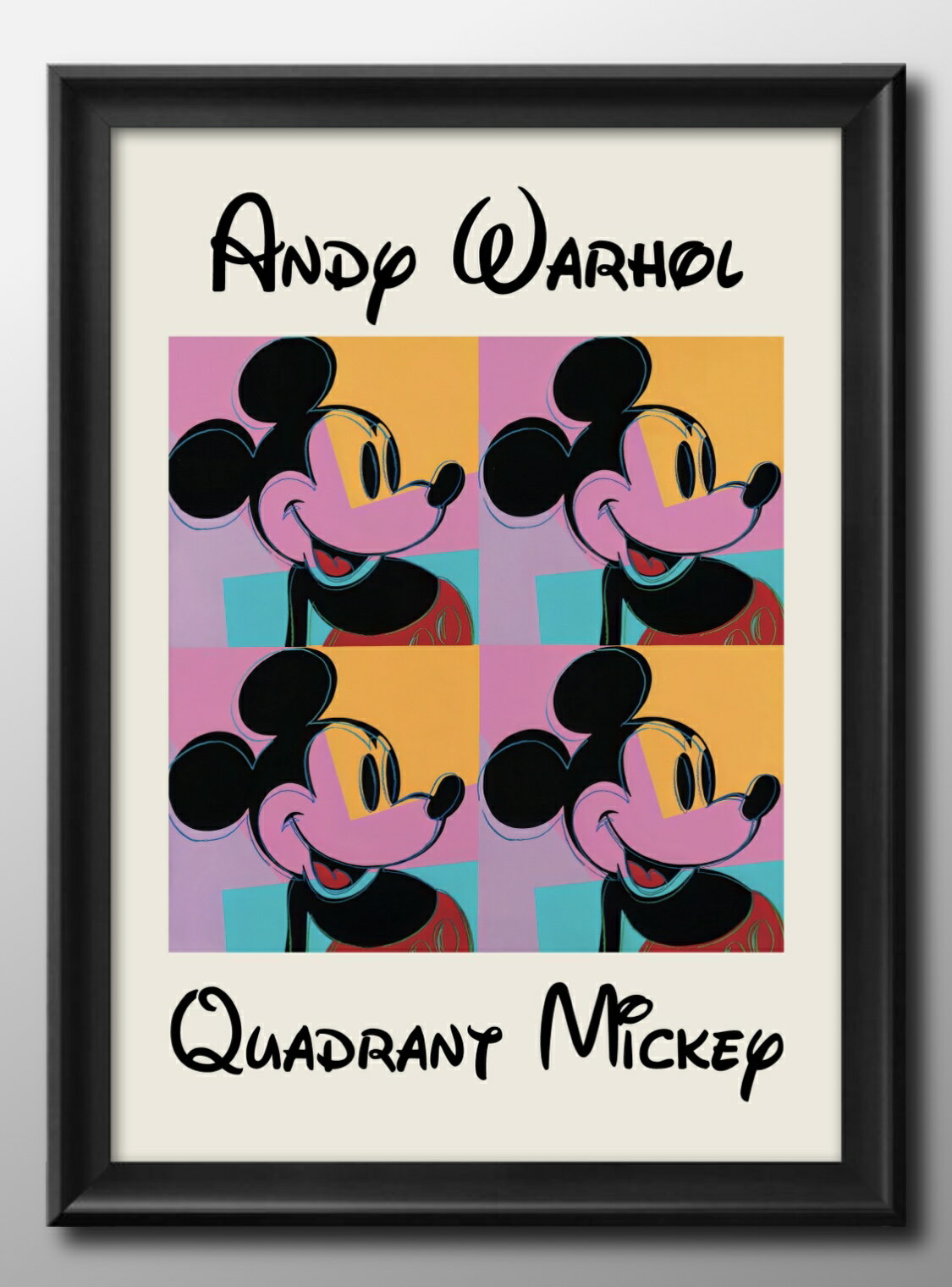 アンディ ウォーホル クラシックミッキー アート A3 サイズ ポスター アート おしゃれ 絵画 インテリア 北欧 イラスト マット紙 艶消し アートパネル 額...