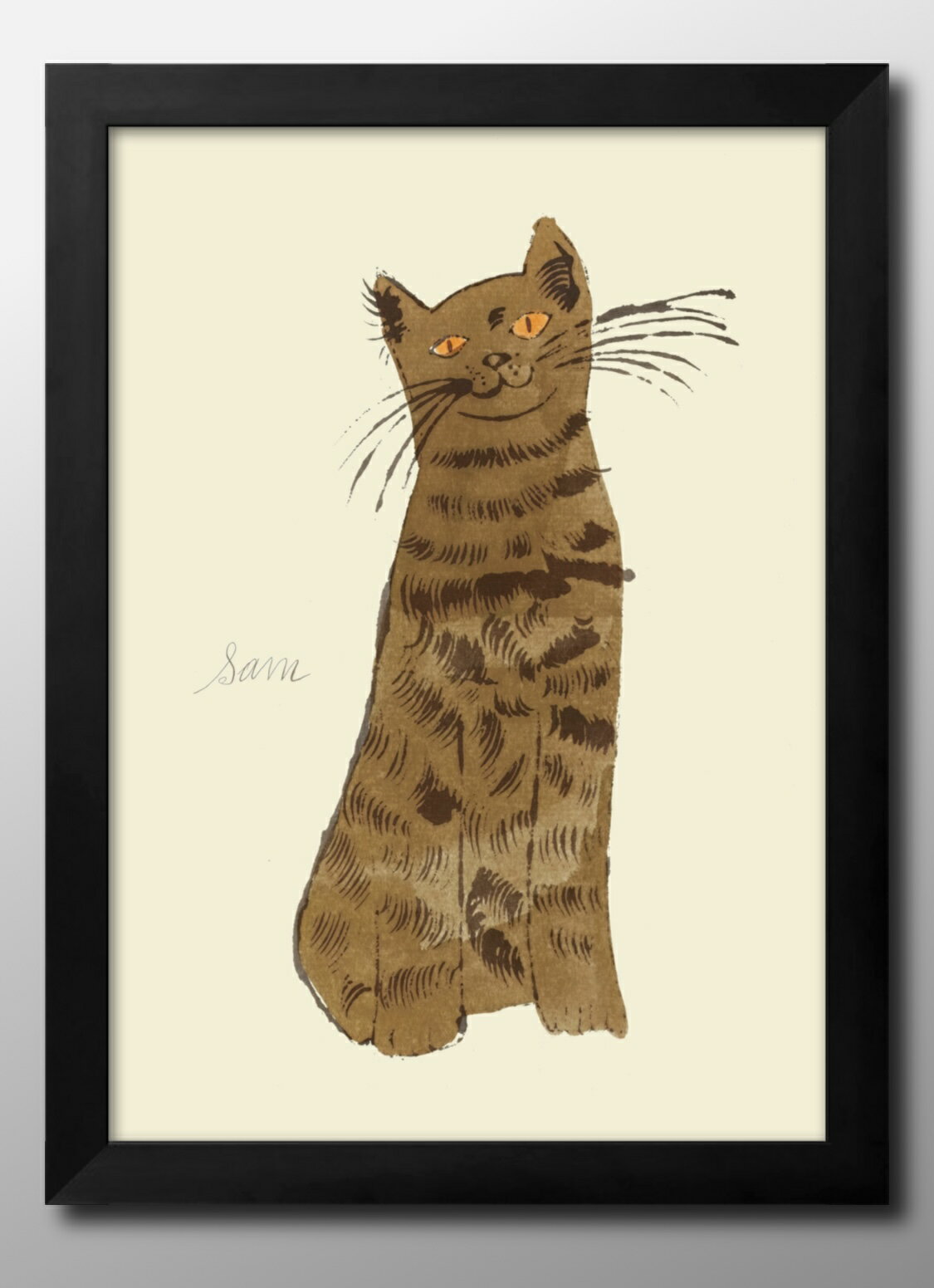 アンディ ウォーホル 猫 ネコ Sam アート A3 サイズ ポスター アート おしゃれ 絵画 インテリア 北欧 イラスト マット紙 艶消し アートパネル 額 ...