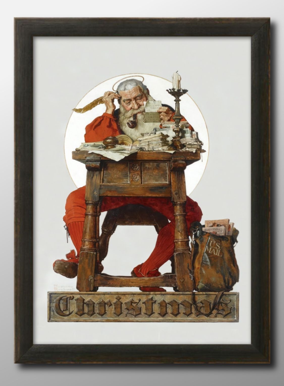 ノーマン ロックウェル Xmas クリスマス サンタクロース A3 サイズ ポスター アート おしゃれ 絵画 インテリア 北欧 イラスト マット紙 艶消し アー...