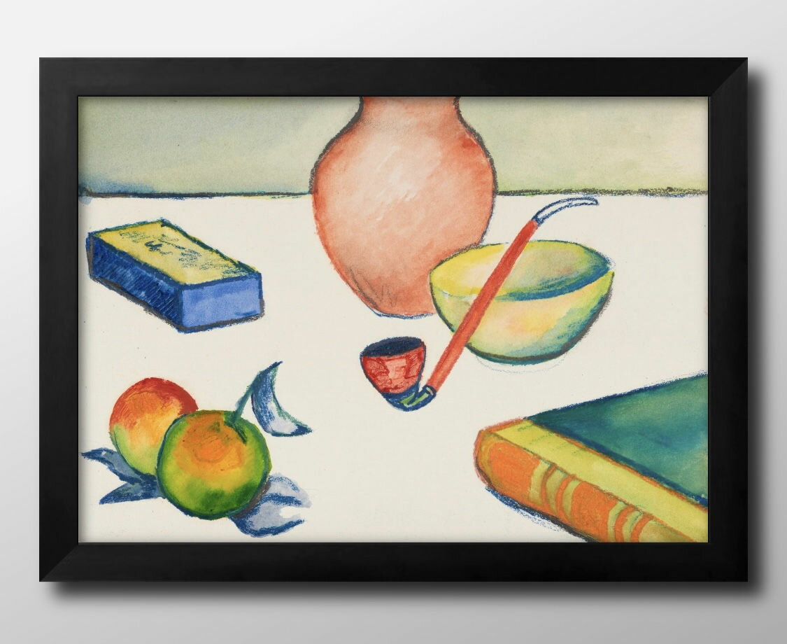 アウグスト マッケ A3 サイズ ポスター アート おしゃれ 絵画 インテリア 北欧 イラスト マット紙 艶消し アートパネル 額 フレーム デザイン 壁掛け ...