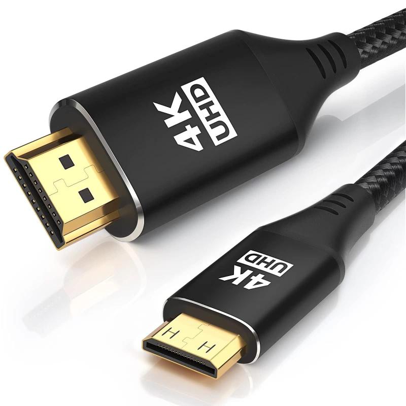 Mini HDMI ケーブル 1.8m 4K 60Hz mini hdmi to hdmi 双方向伝送 (タイプAオス-ミニタイプCオス)