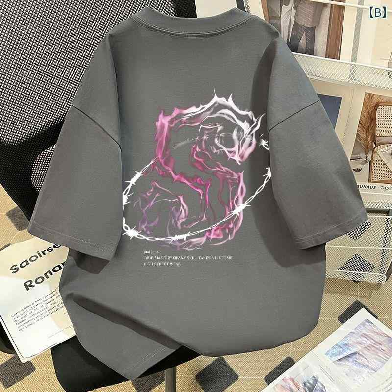 Tシャツ 半袖 ユニセックス 夏 個性的 レトロ風 アルファベット プリント