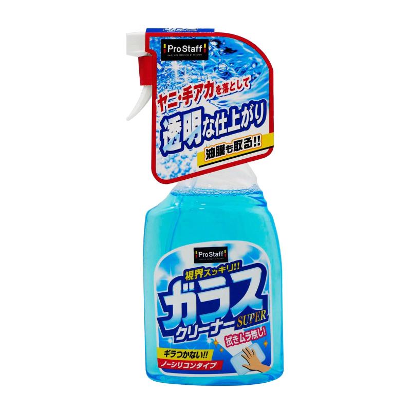 楽天おうち健康生活プロスタッフ 洗車用品 ガラスクリーナー ガラス洗浄クリーナースーパー 400ml ノンシリコンタイプ A-44