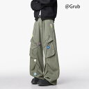 カーゴパンツ メンズ レディース 春 ゆったり ストレート ロングパンツ ワークパンツ