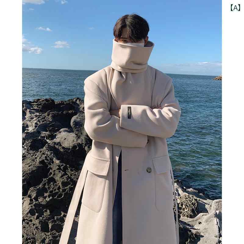 コート メンズ 秋冬 ウール 無地 ゆったり カジュアル 厚手 アウター