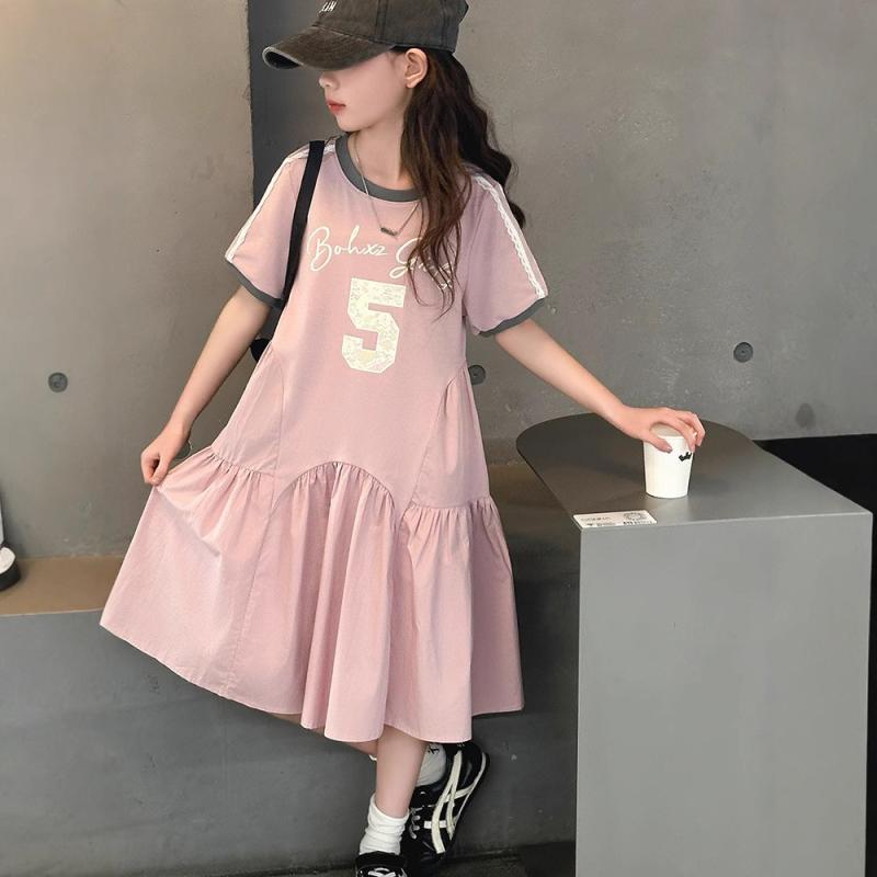 ワンピース レディース 女の子 夏 膝丈 ゆったり コットン