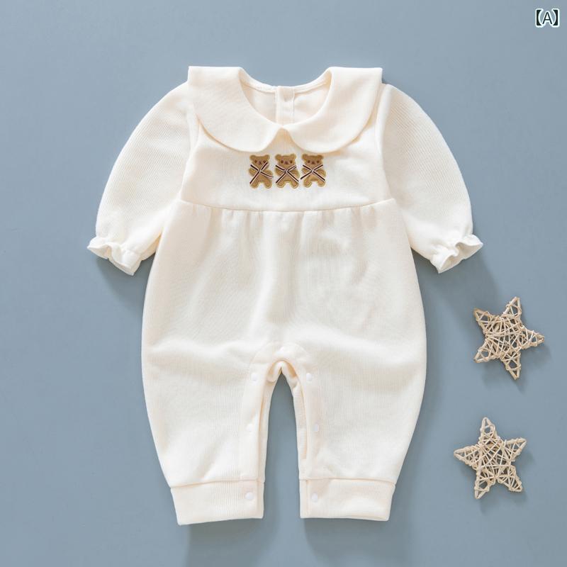 ベビー服 男の子 女の子 かわいい 春 長袖 36ヶ月 赤ちゃん 外出 ロンパース 7 満月 プリンセス ロンパース 春秋