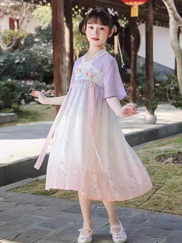 ワンピース 女の子 子供 ドレス 夏 中国風 レトロ衣装 女の子 プリンセス