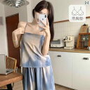 ルームウェア レディース リラックス パジャマ プレゼント 肩ひも パンツ 夏 シンプル 胸パッド 魅惑 家 外 服 セット 着