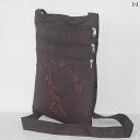 斜め 掛け ショルダー バッグ メッセンジャー キャンバス 柔らかい ジッパー ポケット 仕切り ロータス 文字 刺繍 ウォッシャブル ユニセックス 旅行 巡礼...