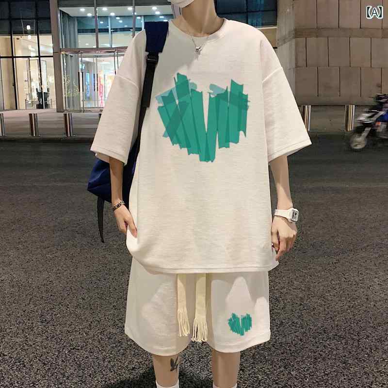 セットアップ メンズ 夏 半袖 Tシャツ 短パン 上下セット 部屋着 ルームウェア