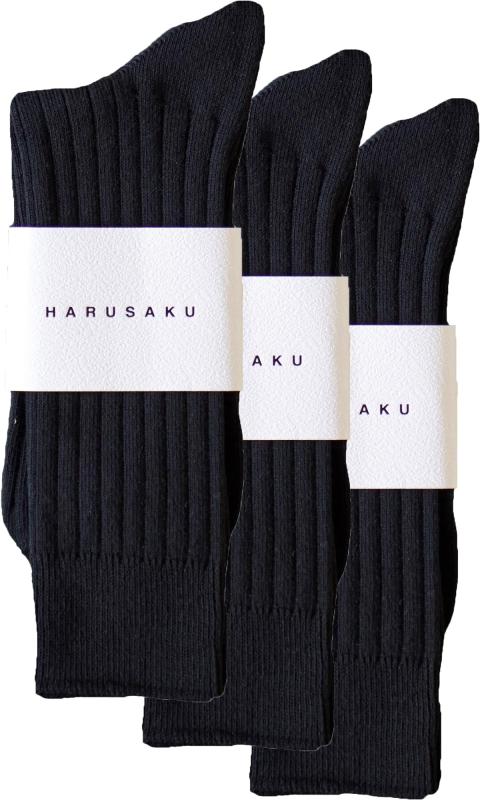 ハルサク 靴下 メンズ [HARUSAKU] (ハルサク) 日本製 メンズ 靴下 綿 100% フォーマル 紳士 ソックス 25cm ～29cm セット