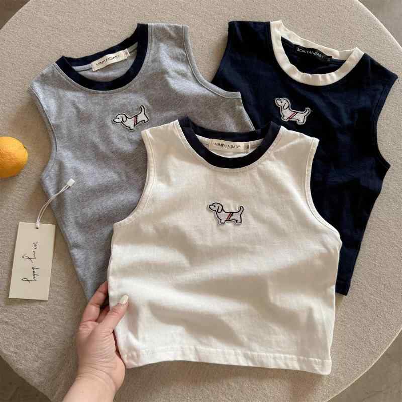 ベスト 子供 綿 ノースリーブ Tシャツ 夏 男の子 女の子 丸首 カートーン ベスト 子供 綿 ノースリーブ Tシャツ 夏 男の子 女の子 丸首