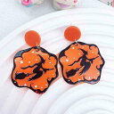 ピアス レディース かわいい アクリル ハロウィン おもしろ ポップ ゴースト カボチャ おばけ 骸骨 揺れる ぶら下がり 両耳 大ぶり