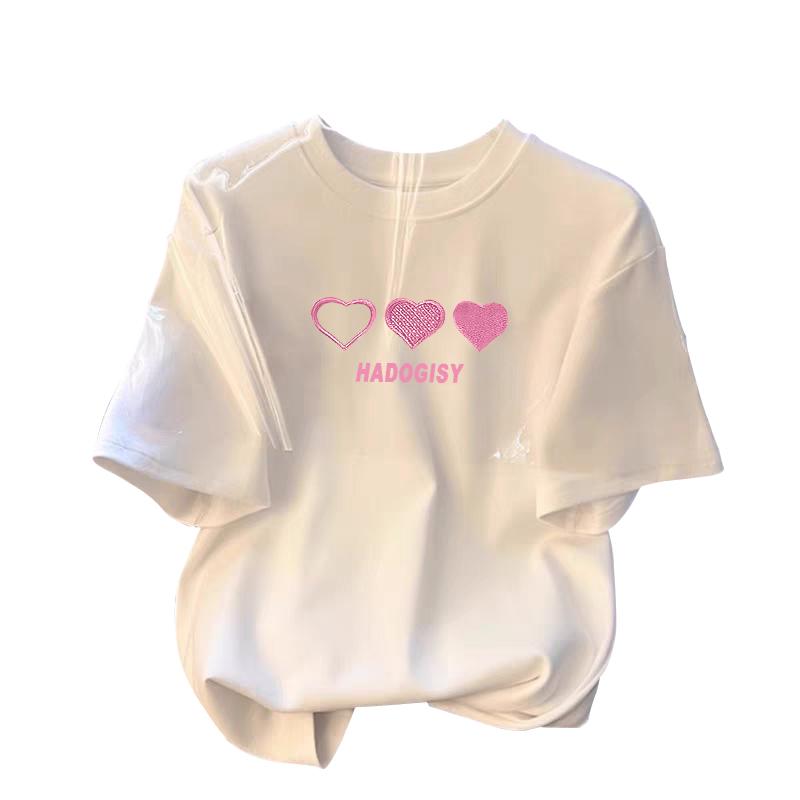 Tシャツ 女の子 夏 子供服 半袖 綿 ハート トップス