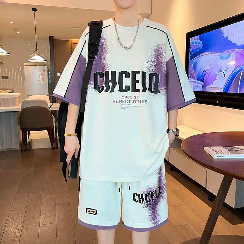 Tシャツ セットアップ メンズ 半袖 夏 高校生 大学生 上下セット 運動着 部屋着