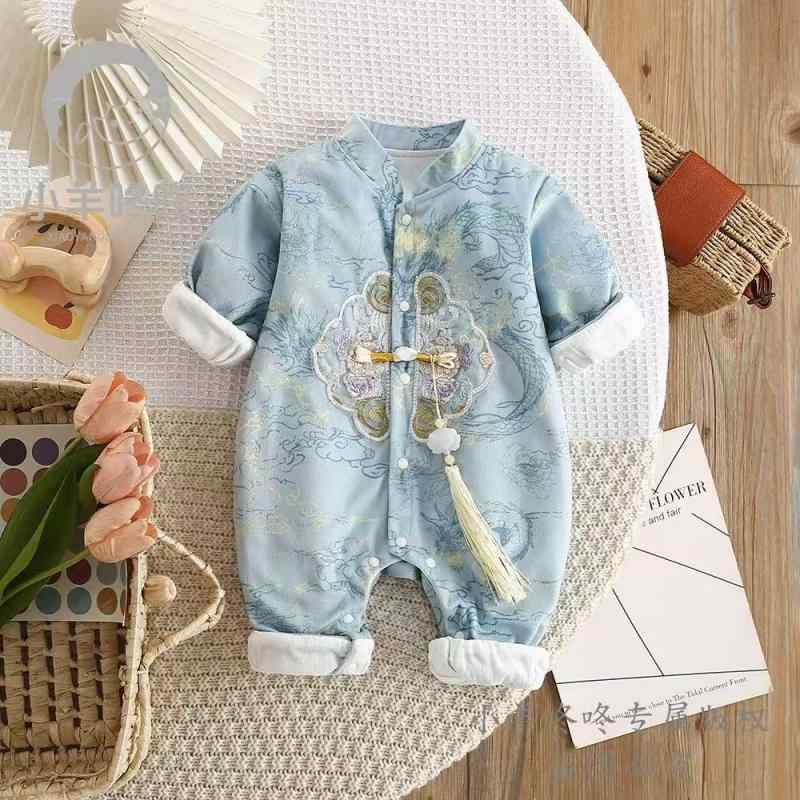 ロンパース ベビー服 赤ちゃん 中国風 カバーオール 男の子 上着 普段着 ロンパース ベビー服 赤ちゃん 中華風 カバーオール 男の子 上着 普段着