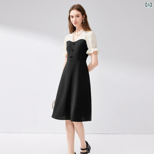 ワンピース レディース ゆったり エレガント レース ドレス 夏 婦人服 フランス フェイク セットアップ スカート ワンピース レディース ゆったり エレガント レース ドレス 夏 婦人服 フランス フェイク セットアップ スカート