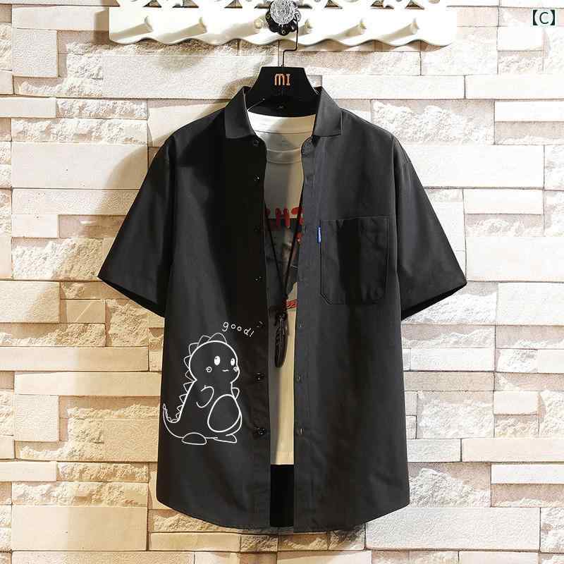 シャツ メンズ 半袖 夏 カジュアル 韓国 セットアップ グレー パンツ 上下セット シャツ メンズ 半袖 夏 カジュアル 韓国 セットアップ グレー パンツ 上下セット