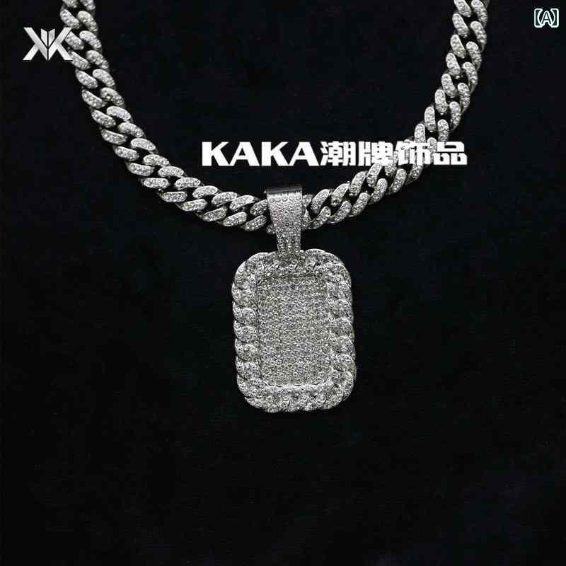 太い チェーン ネックレス 極太 マイアミ キューバン ヒップホップ つい ラップ アメリカン ストリート ICED OUT アウト 大きめ フル ストーン ア...