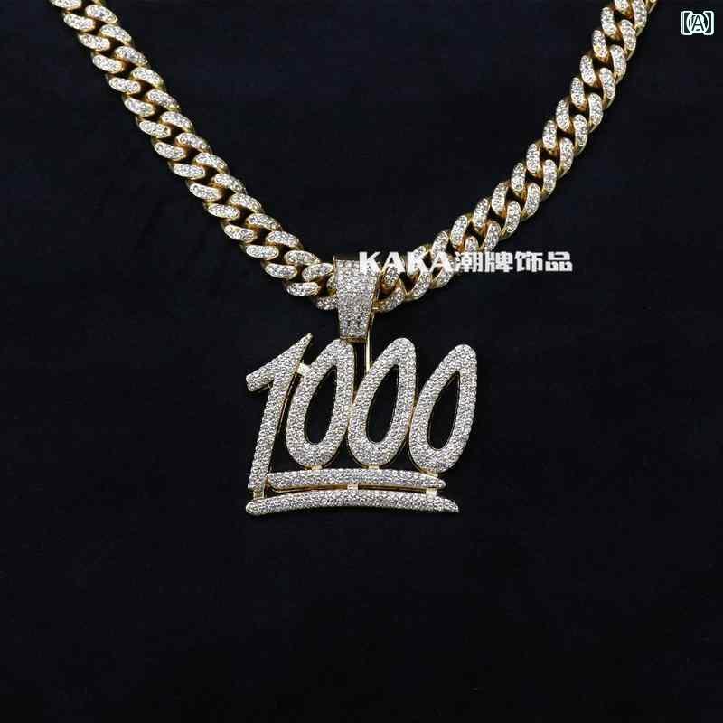 太い チェーン ネックレス 極太 マイアミ キューバン ヒップホップ つい ラップ アメリカン ストリート ICED OUT アウト デジタル ストーン 100...