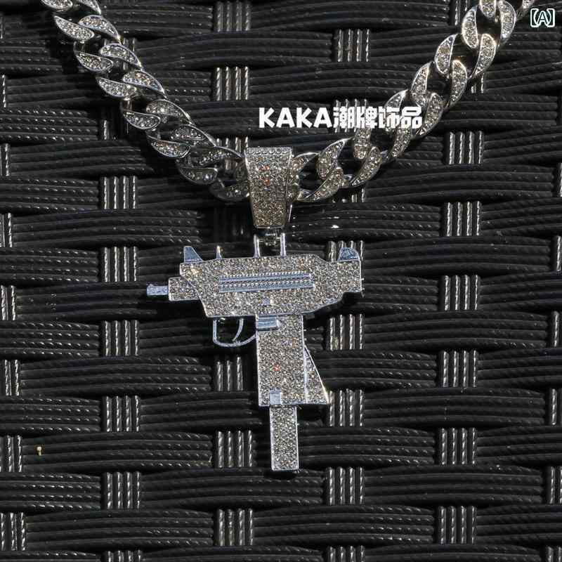 太い チェーン ネックレス 極太 マイアミ キューバン ヒップホップ つい ラップ アメリカン ストリート ICED OUT アウト クール スタッズ ストーン...