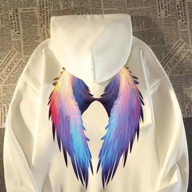 パーカー メンズ レディース兼 子供 ストリート ウイング プリント ジャケット パーカー メンズ レディース兼 子供 ゆったり ストリート ウイング プリント ジャケット