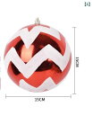 クリスマス 飾り オーナメント ツリー 装飾 小物 かわいい ボール PVC 塗装 チック 吊り下げ デコレーション ゴールデン レッド チェック ストライプ 柄 15 20cm 雪 結晶 ホワイト シルバー ブルー